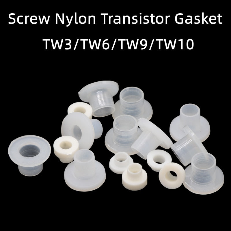 Nylon Transistor Gasket with Mica Sheet and Washer - Insulation and  Protection for Electronic Devices