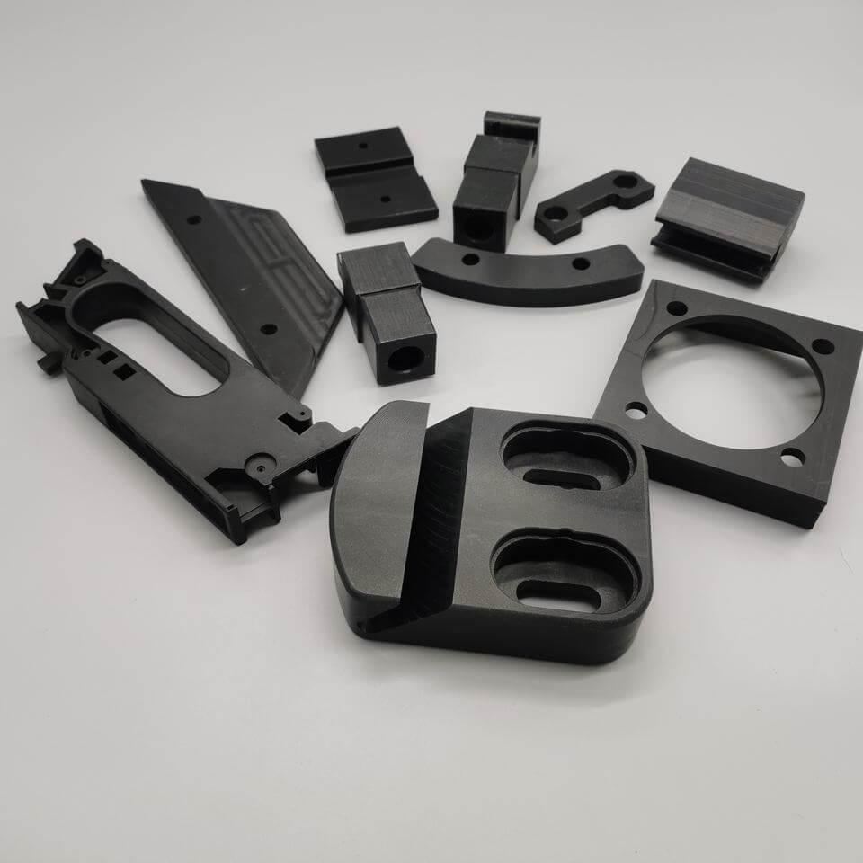 Black HDPE sheet processed parts