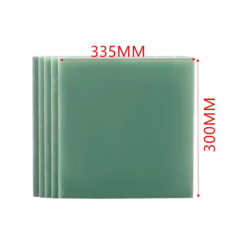 G10 Glass Fibre Sheet 335x300mm Water Green Front View