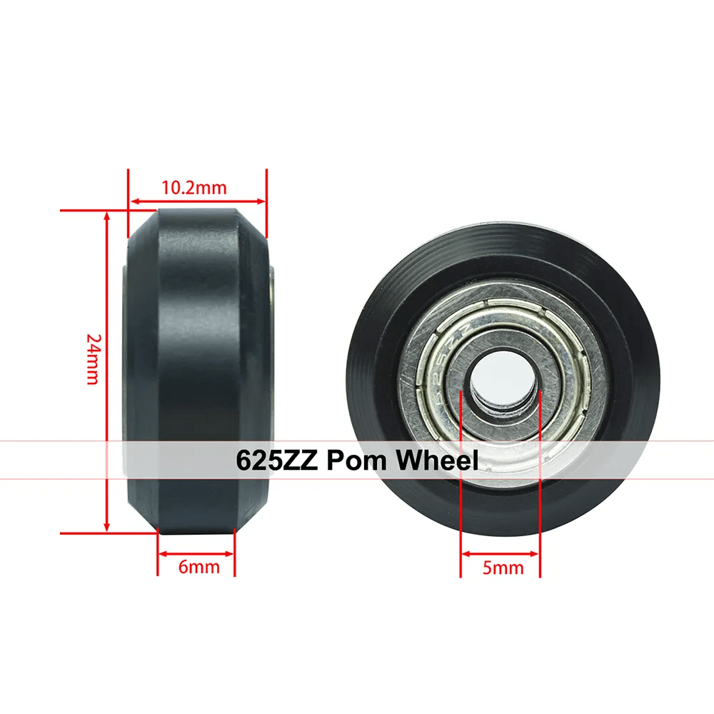 CNC plastic POM big small wheel