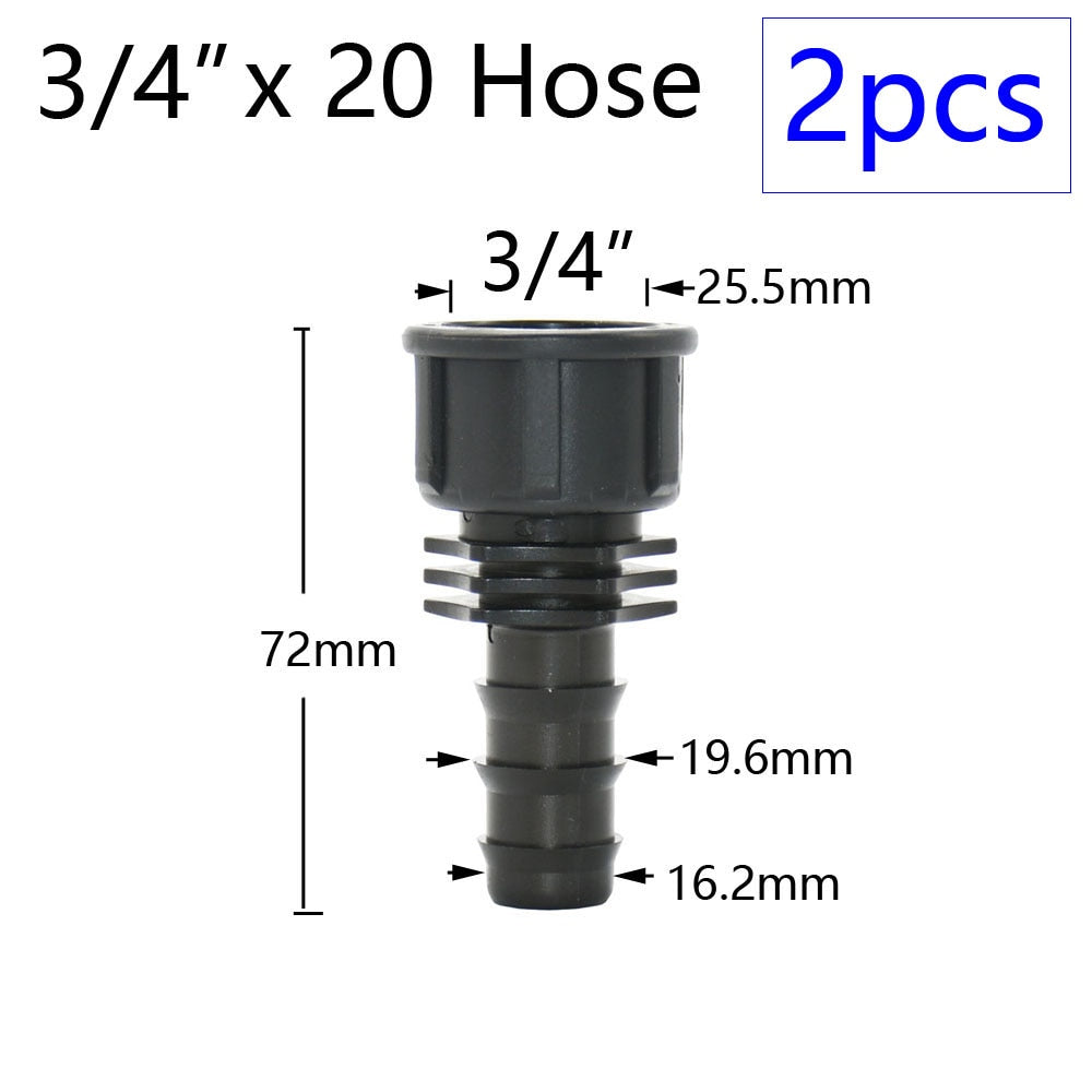 1 Inch Thread to Barb PE Hose Connector