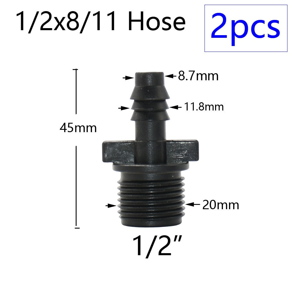 1 Inch Thread to Barb PE Hose Connector