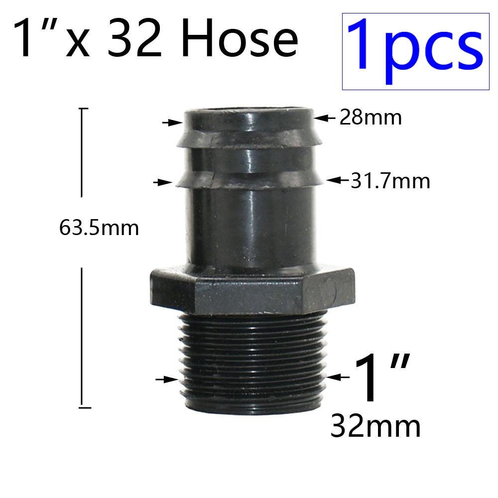 1 Inch Thread to Barb PE Hose Connector