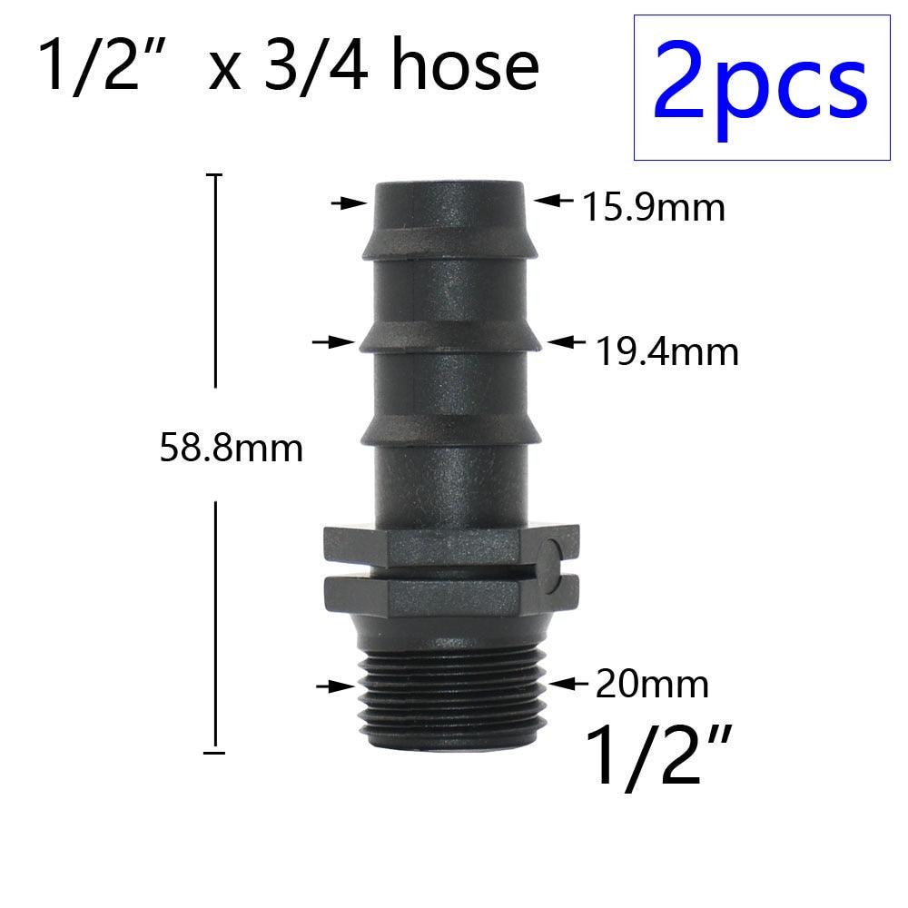 1 Inch Thread to Barb PE Hose Connector