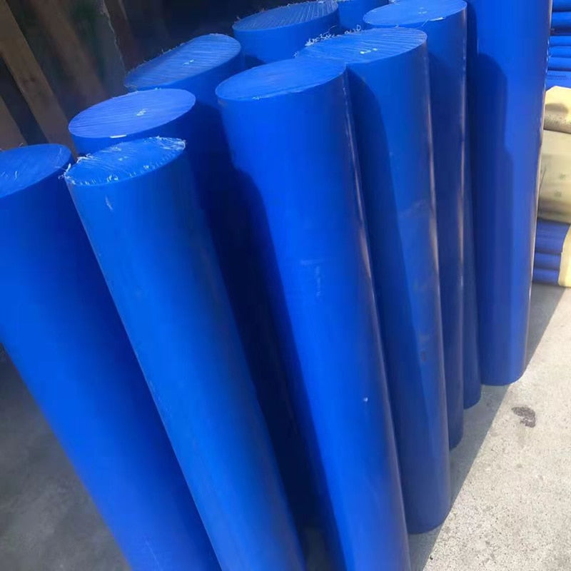 Blue PA Nylon Rod in a Machine