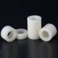 White nylon spacers with measurements and specifications