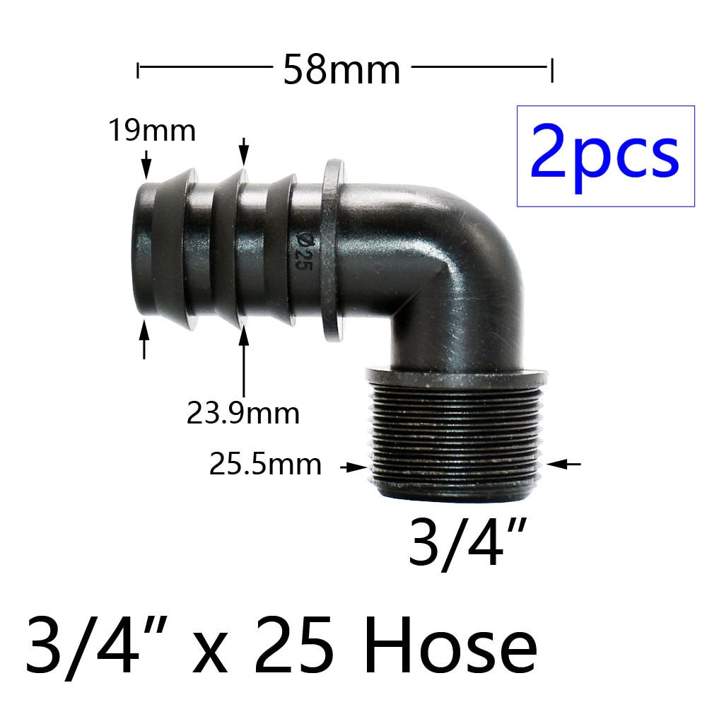 1 Inch Thread to Barb PE Hose Connector