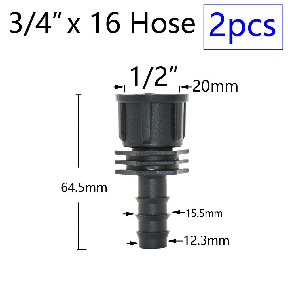 1 Inch Thread to Barb PE Hose Connector