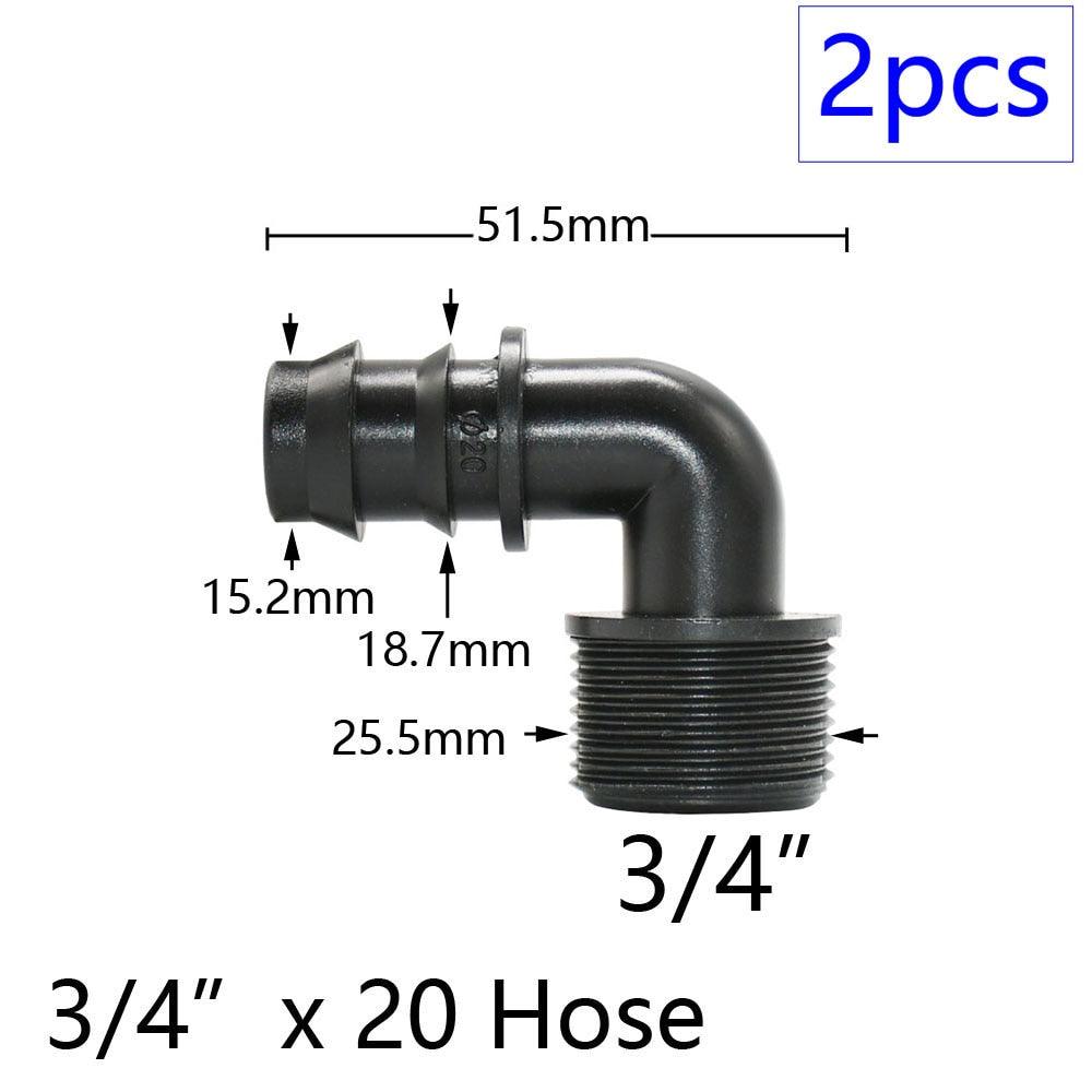 1 Inch Thread to Barb PE Hose Connector