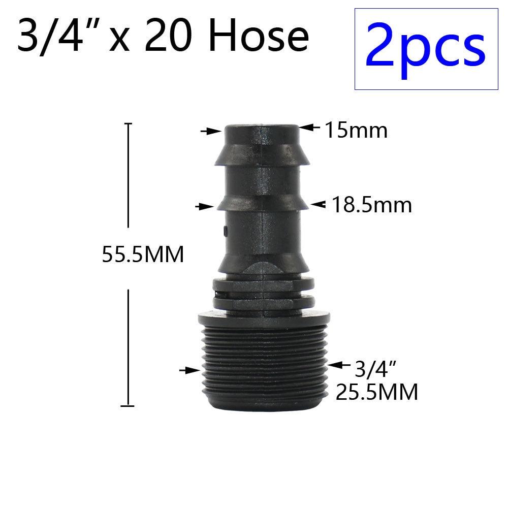 1 Inch Thread to Barb PE Hose Connector