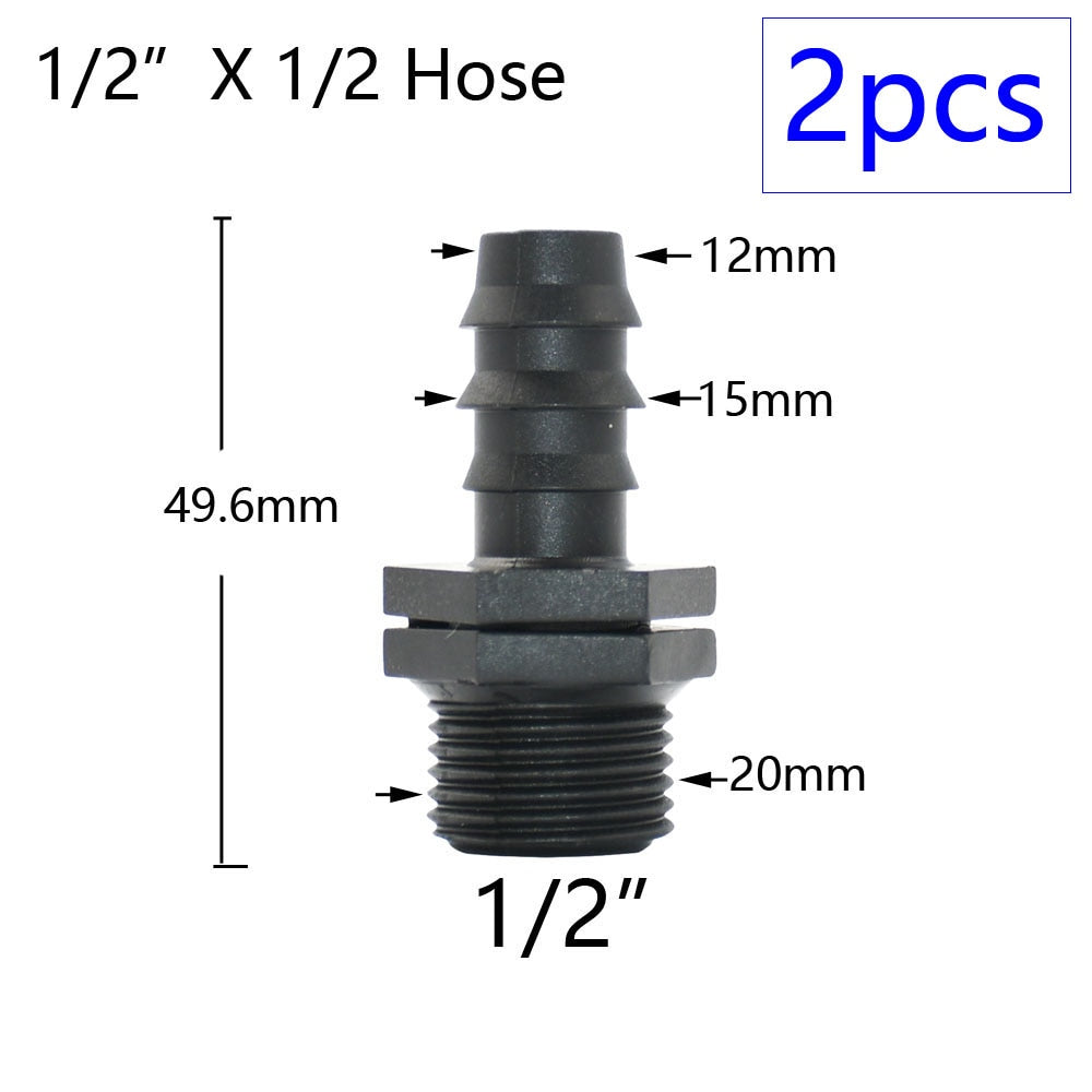 1 Inch Thread to Barb PE Hose Connector