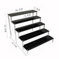 6 tier black acrylic display stand for makeup