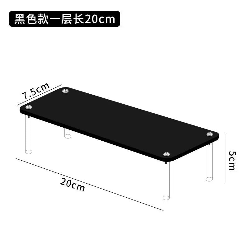 1 tier black acrylic display stand for makeup