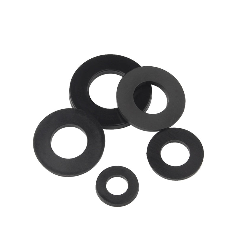 Black Nylon flat washer for screws