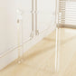 Transparent acrylic table legs on white background