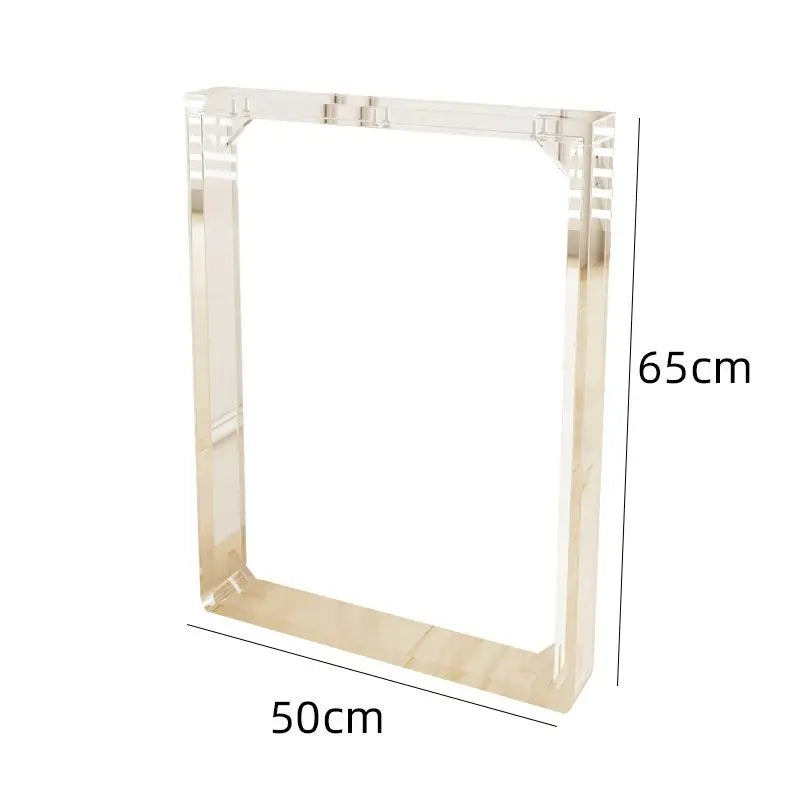 Transparent acrylic table legs in different sizes