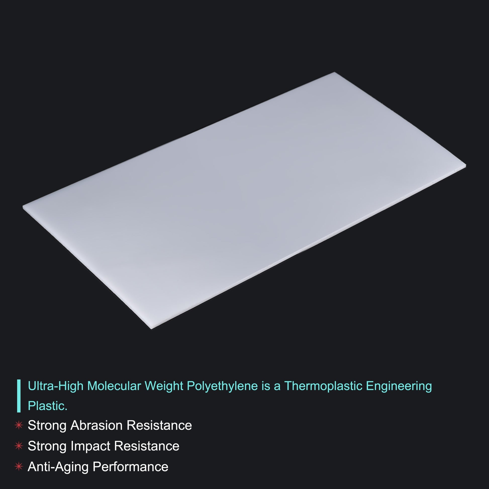 Front view of UHMWPE board