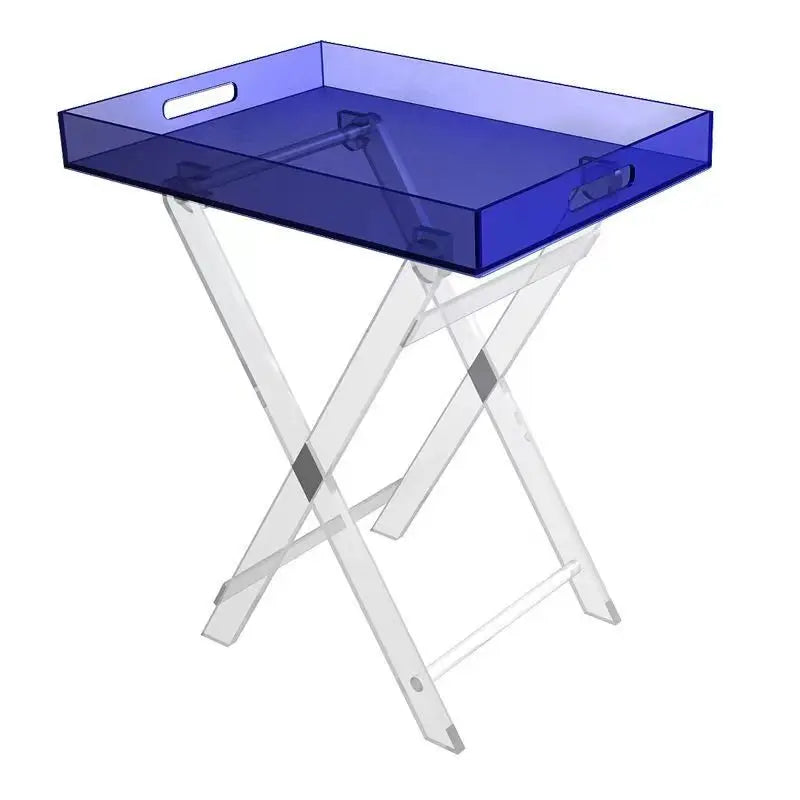 Bleu translucide  folding acrylic coffee table