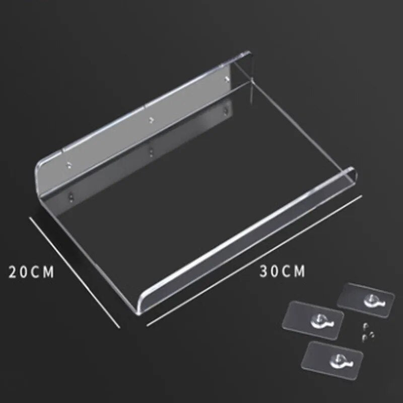  Acrylic floating shelf with a variety of sizes