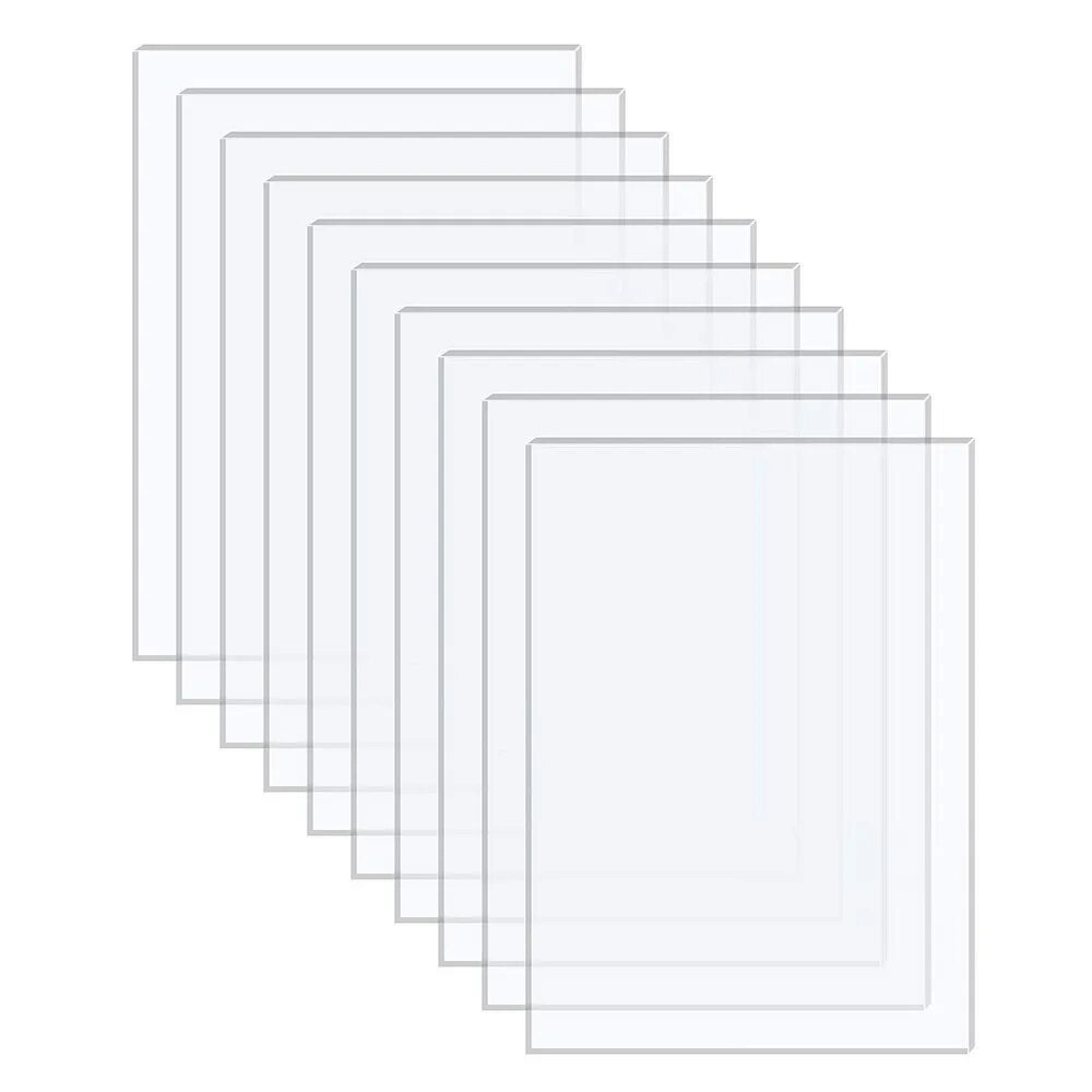 10Pcs 5x7 Inch Clear Acrylic Sheets for Picture Frames, DIY Projects, & Display Painting