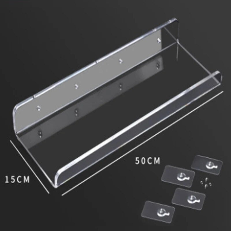  Acrylic floating shelf with a variety of sizes