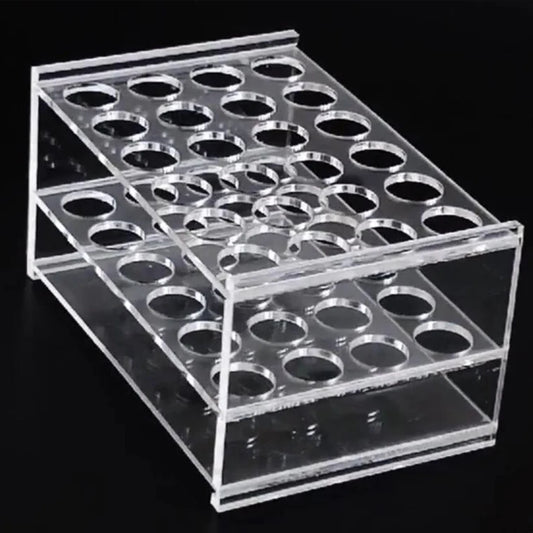 Clear 24-hole storage plate for organizing beads