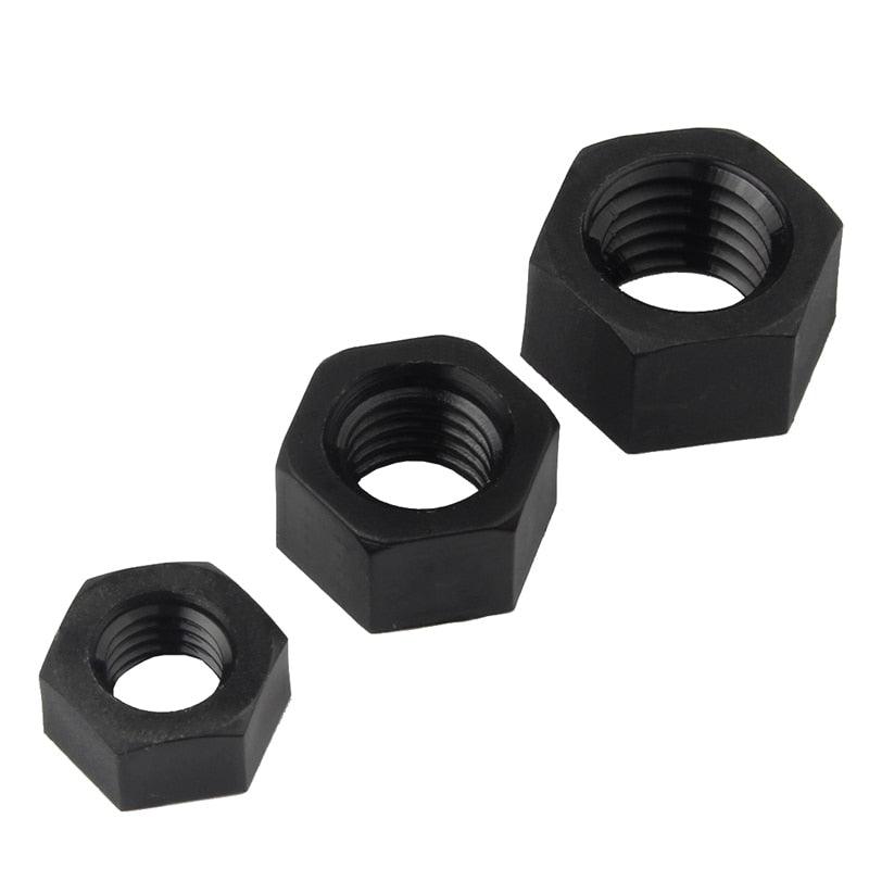 black plastic hex nut