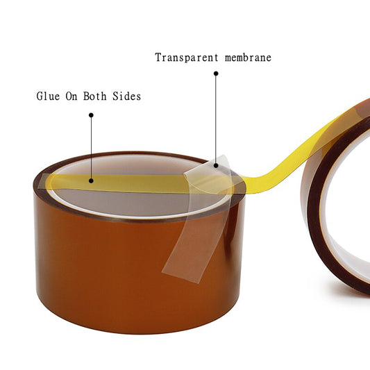 Polyimide tape specification label close up