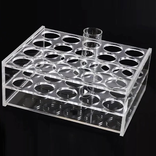 Clear 24-hole storage plate for organizing beads