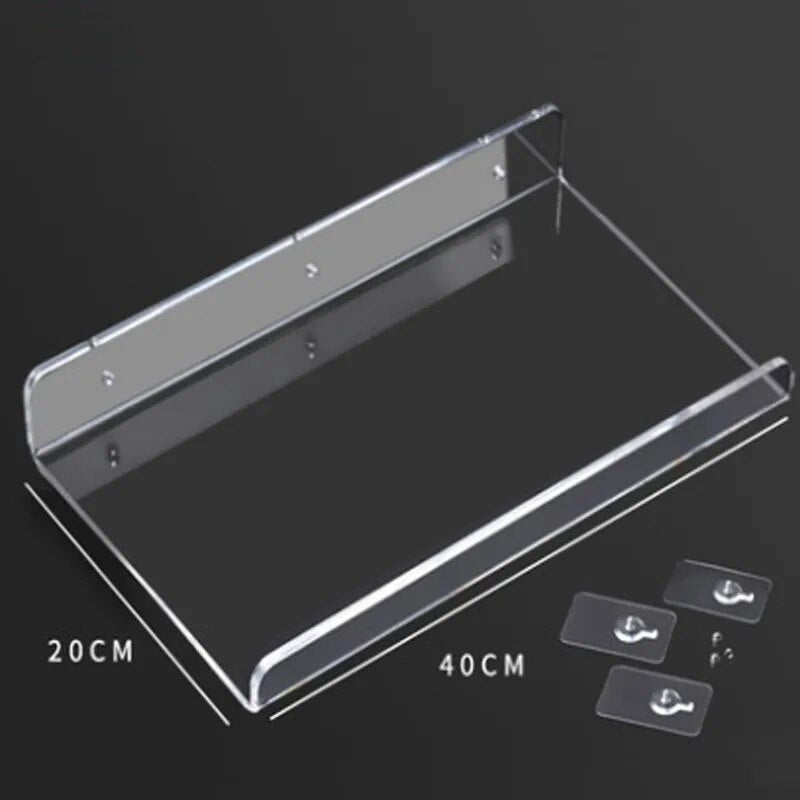  Acrylic floating shelf with a variety of sizes