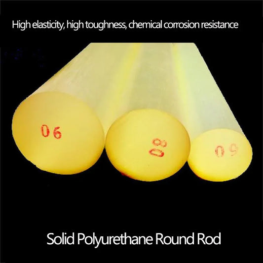 Solid polyurethane shock absorbing rod