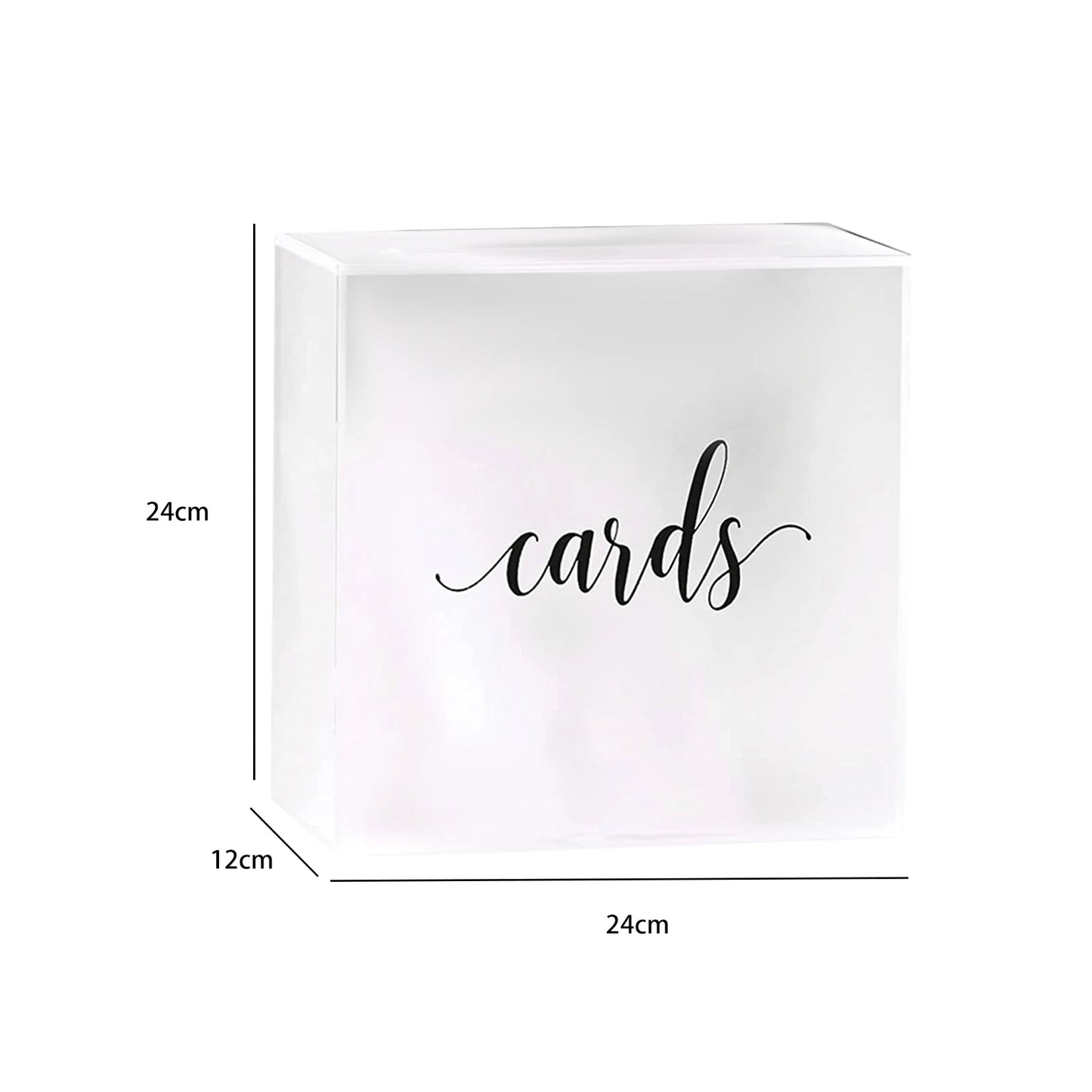 Acrylic card box with different sizes