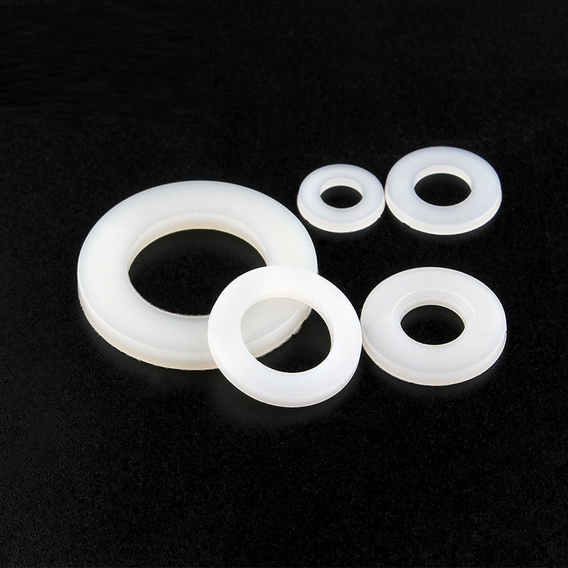 white Nylon flat washer for screws