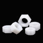 white plastic hex nut