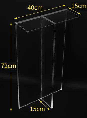 Transparent Acrylic Table Leg Size