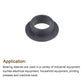 Black POM flanged sleeve bearing with cross-section