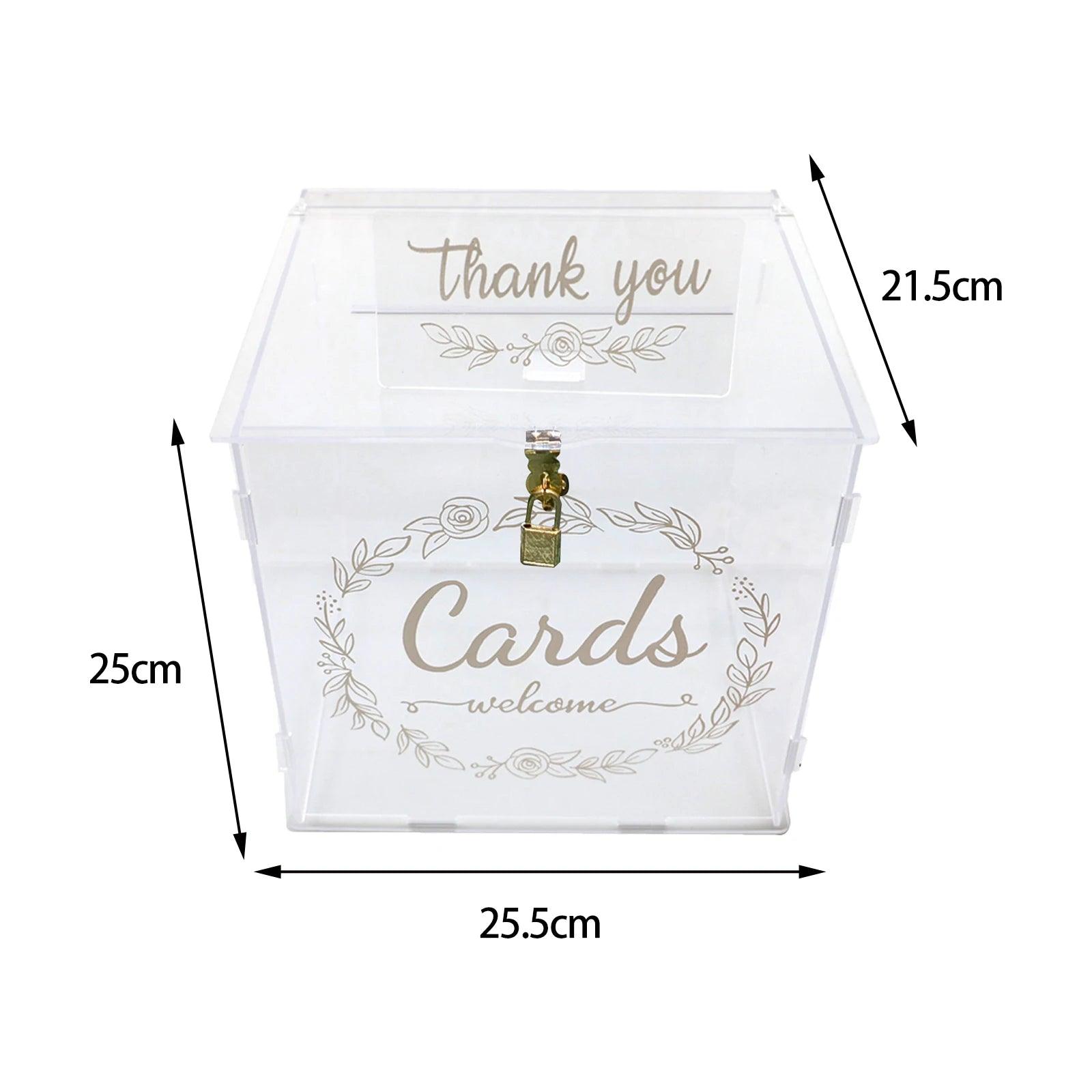 Acrylic card box with different sizes