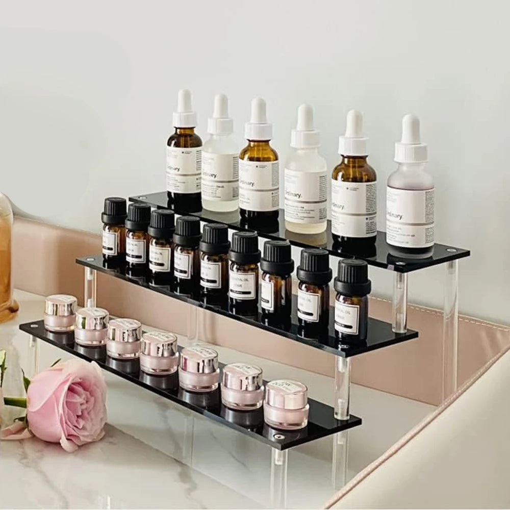 acrylic makeup shelf