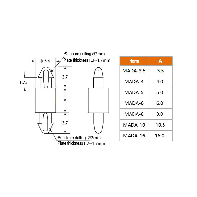 Nylon standoffs used for electrical isolation