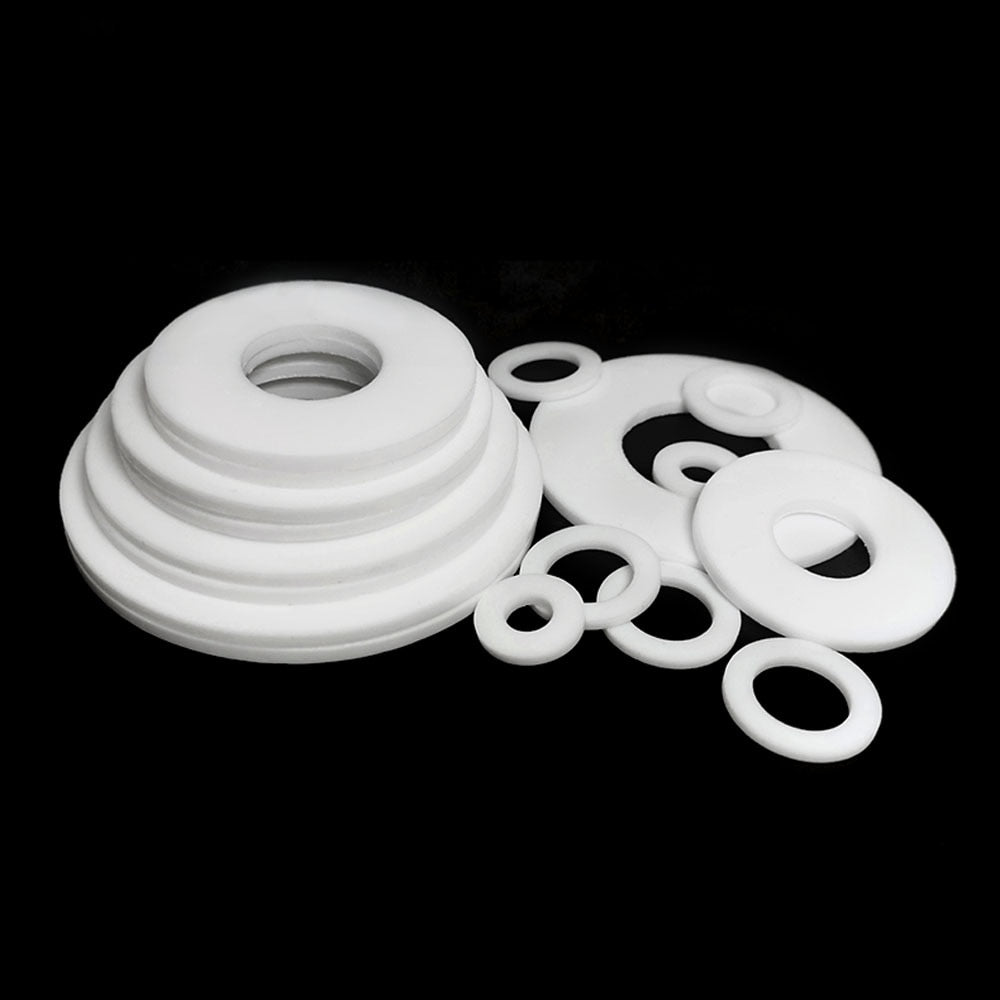 10pcs White PTFE Flat Washer Gasket Spacer Sealing O-Ring for Pressure Gage